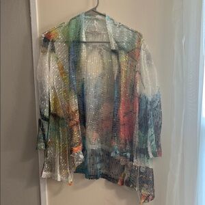 Colorful Women's Open-Front Cardigan